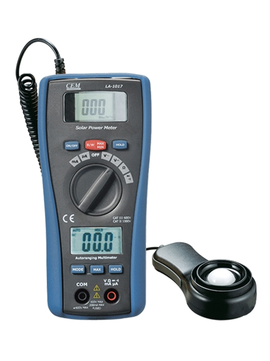 華盛昌LA-1017二合一太陽能功率計(jì)萬用表照度計(jì)圖片1