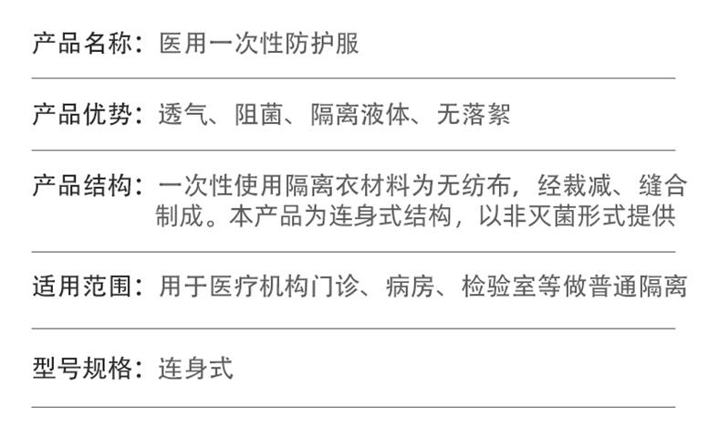 宇安控股醫(yī)用一次性防護(hù)服圖片1