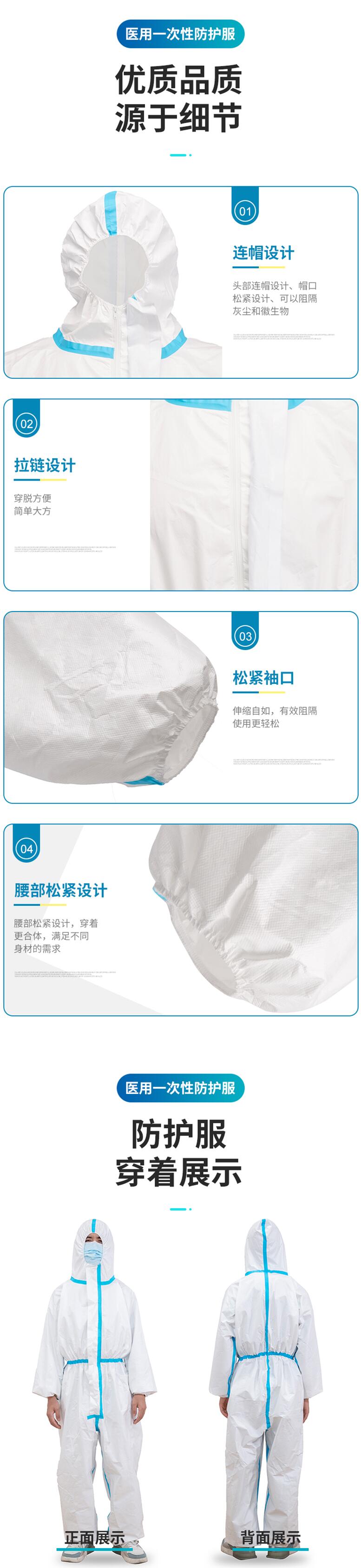 宇安控股醫(yī)用一次性防護(hù)服圖片3
