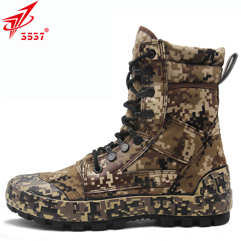 3537超高腰迷彩鞋高幫耐磨一體鞋舌防風(fēng)防沙勞保鞋