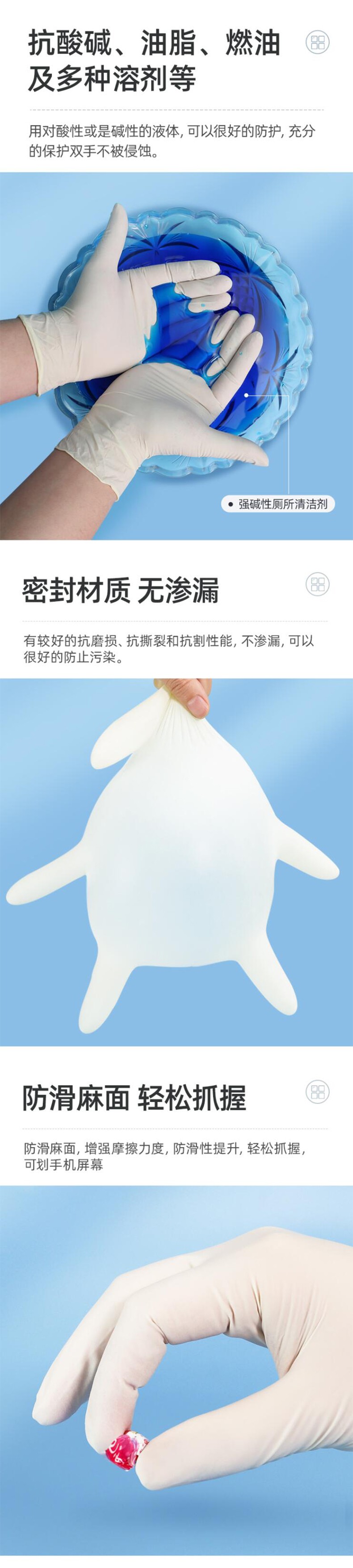 維德醫(yī)療100只一次性檢查乳膠手套圖片3