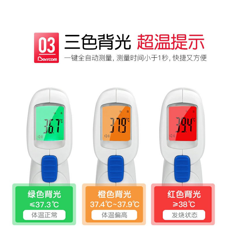 倍爾康JXB-180非接觸式紅外體溫計(jì)圖片4