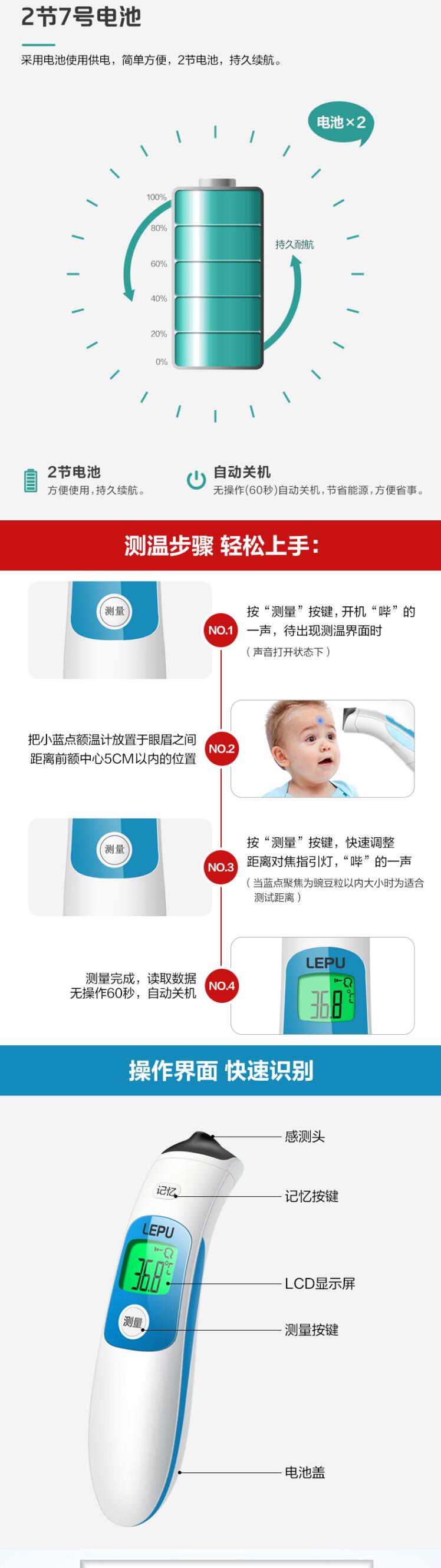 樂普佳感LFR20B高精度電子體溫計(jì)
