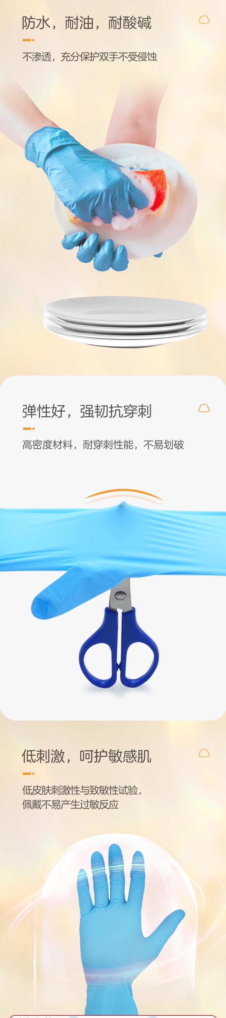 穩(wěn)健604-009032一次性丁腈手套圖片1