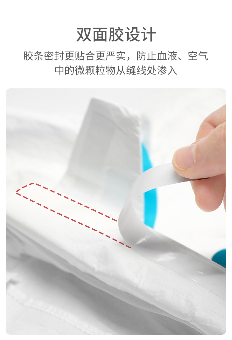 穩(wěn)健604-008277連體帶帽一次性醫(yī)用防護(hù)服圖片5