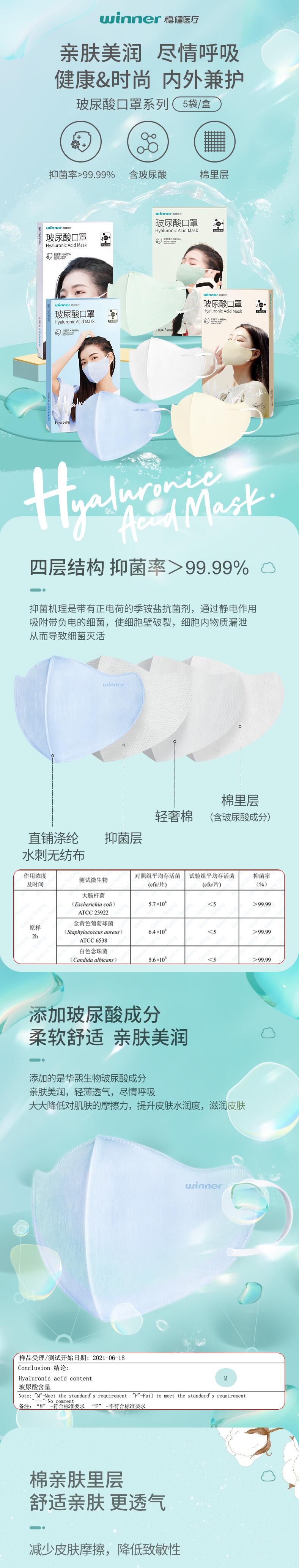 穩(wěn)健604-008755玻尿酸口罩圖片1