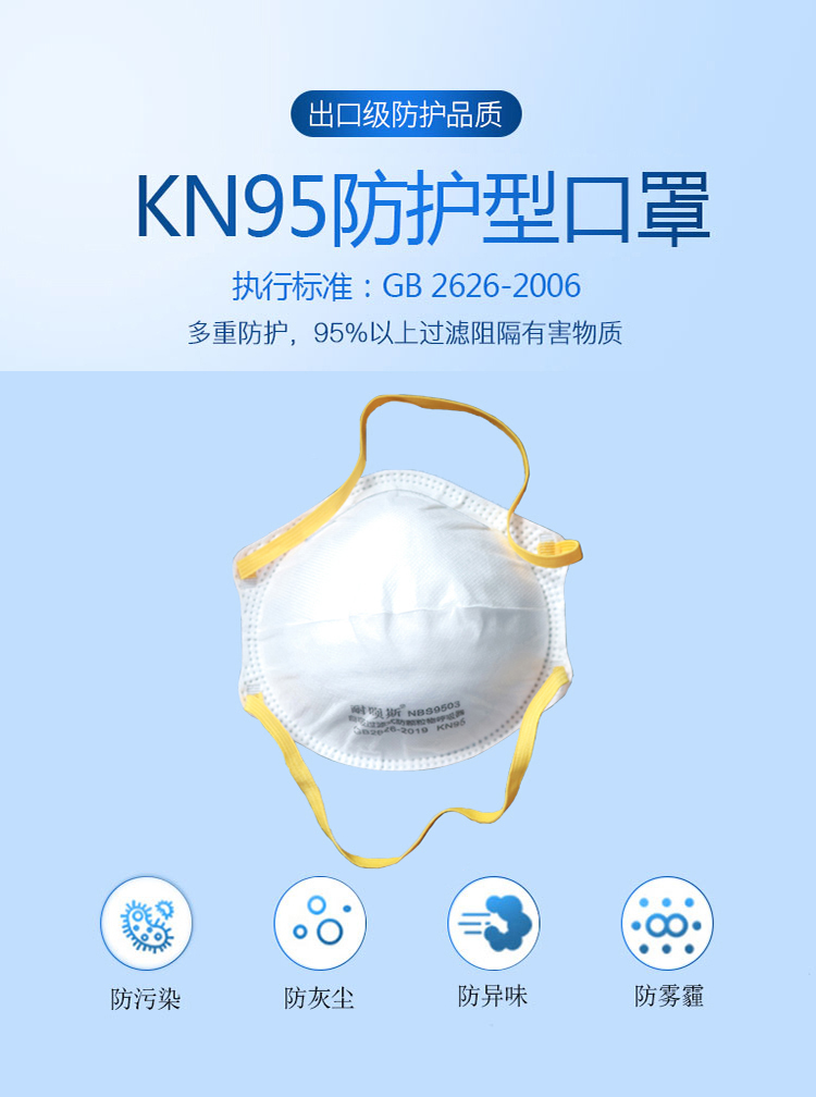 耐唄斯NBS9503杯形防塵口罩圖片1