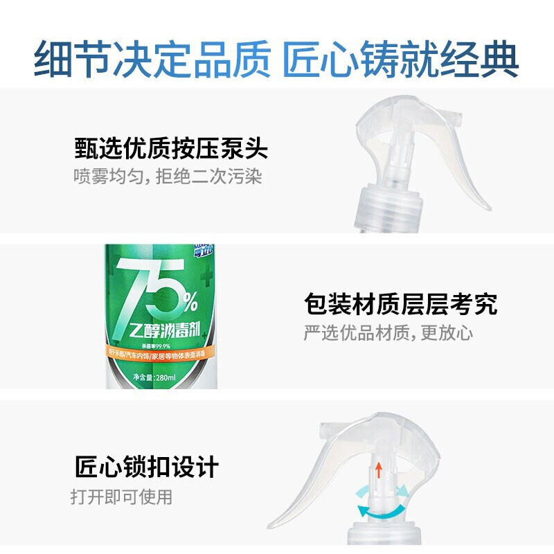 可立仕(cleace)75%酒精噴霧280ml圖片2