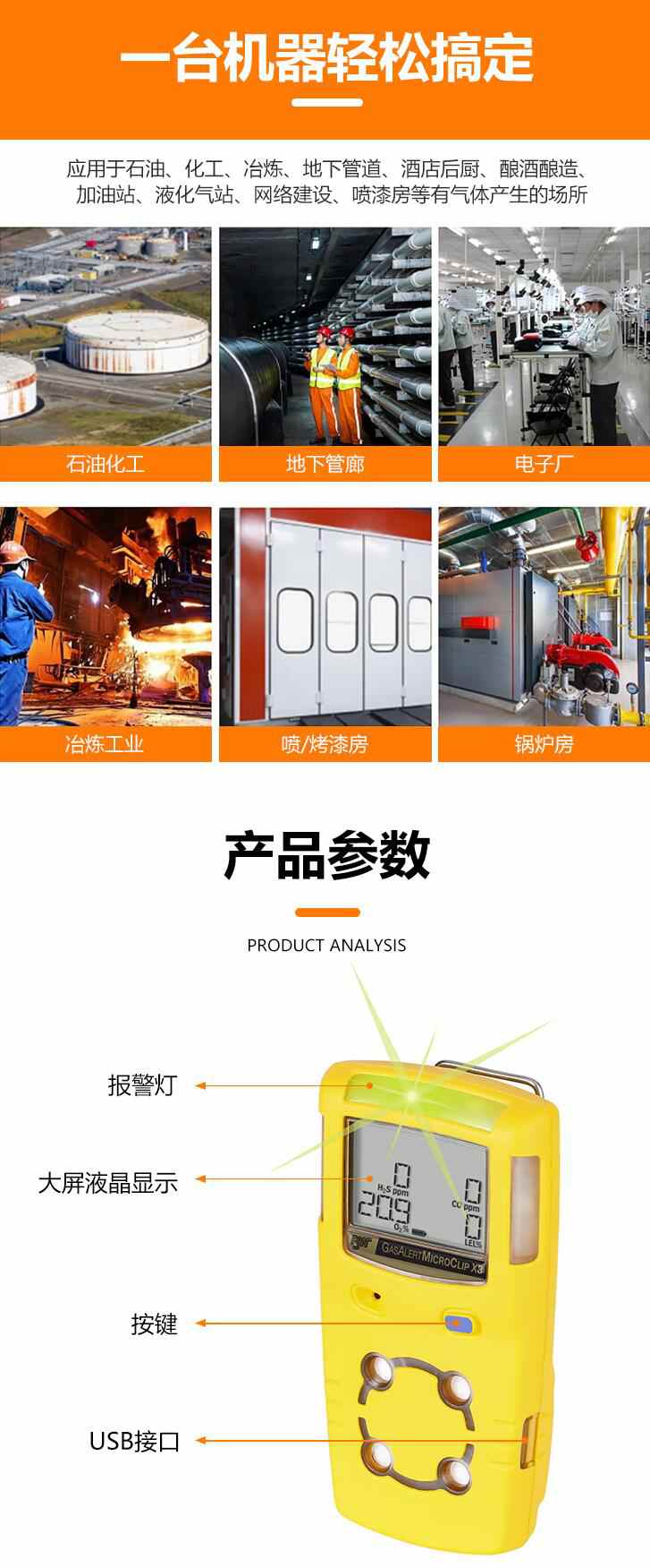 霍尼韋爾（BW）Clip4便攜式四合一氣體檢測(cè)儀圖片3