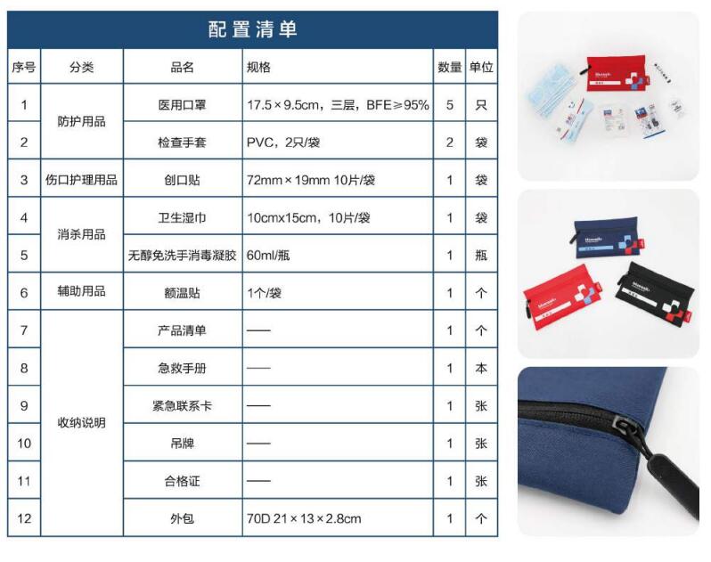 藍(lán)帆醫(yī)療FY-B008便攜防疫包圖片
