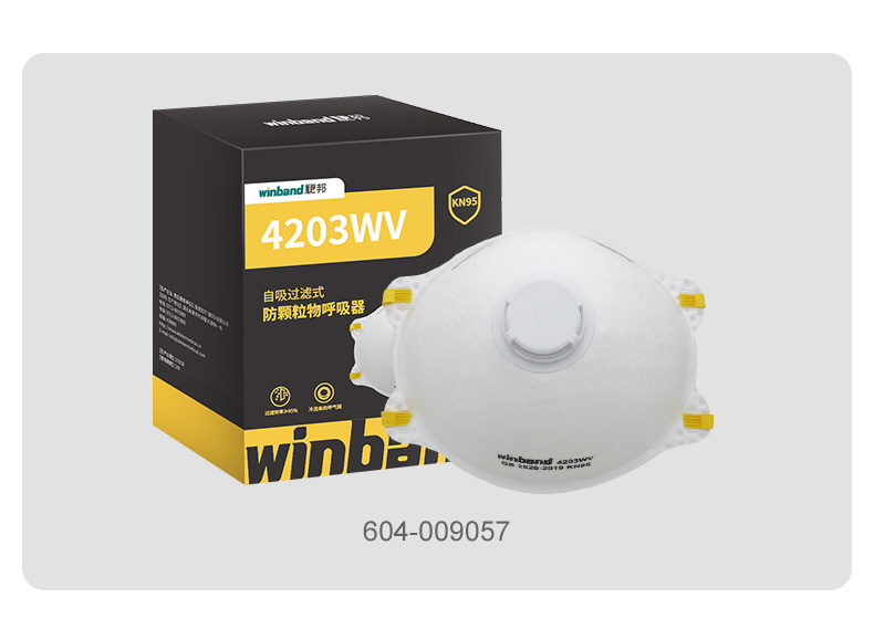 穩(wěn)健穩(wěn)邦4203WV帶閥KN95防塵口罩604-009188圖片12