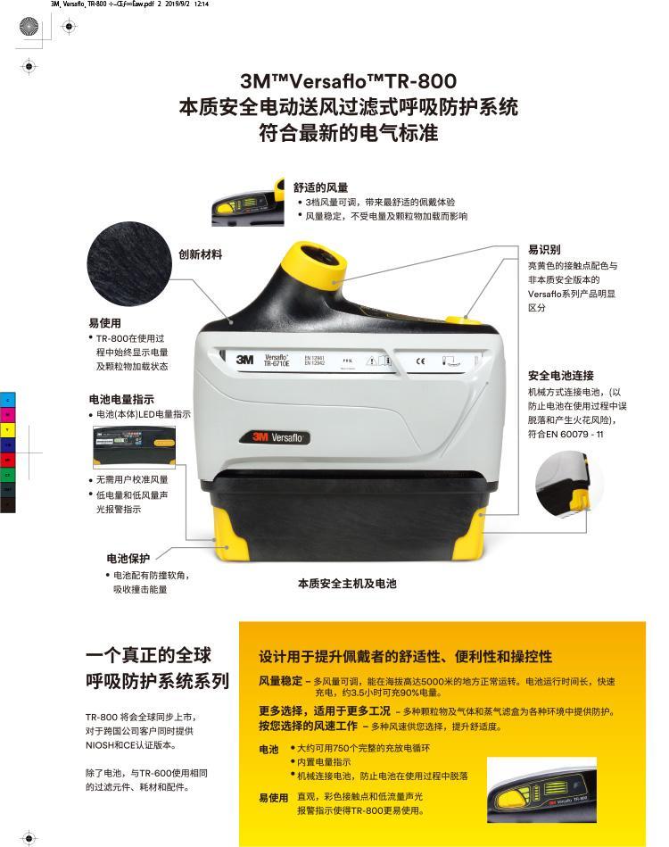 3M TR-802E電動(dòng)送風(fēng)呼吸器主機(jī)圖片