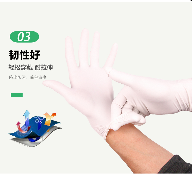 金佰利Kimtech金特HC61013 G3白色丁腈手套L圖片8