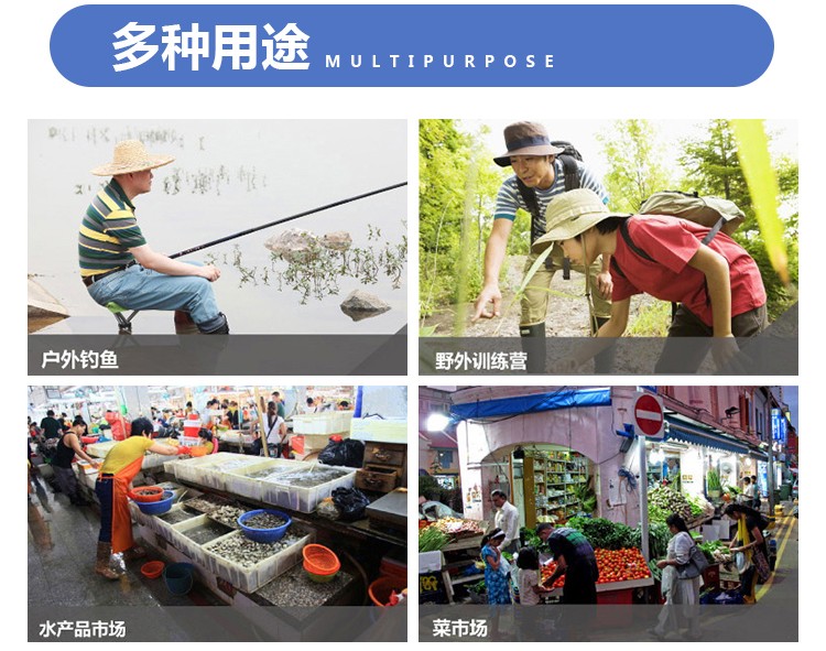 回力807防滑防水黑色中筒雨靴圖片12