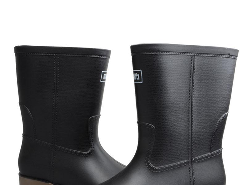 回力8128黑色PVC高筒雨靴圖片12