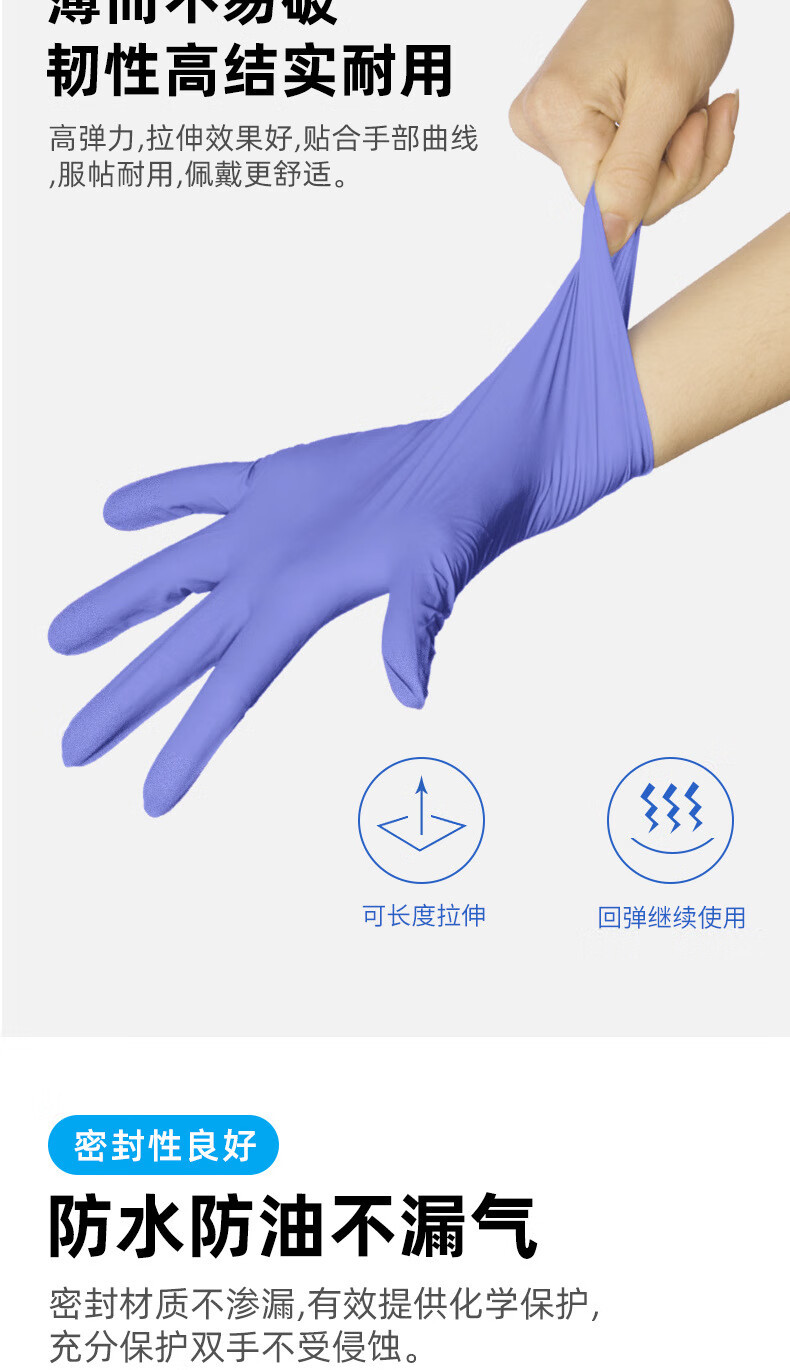 施?？礜900丁腈橡膠檢查手套圖片4