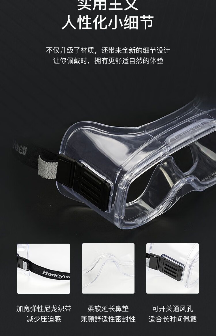 霍尼韋爾200500 LG200A透明防霧護(hù)目鏡鏡片圖片10