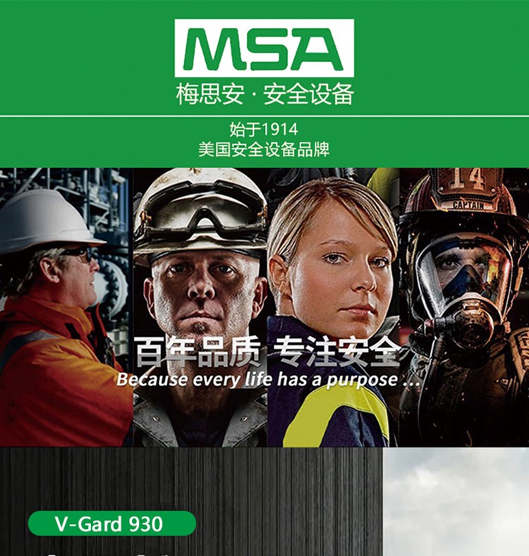 梅思安V-Gard 930內(nèi)置眼罩防靜電ABS安全帽圖片1