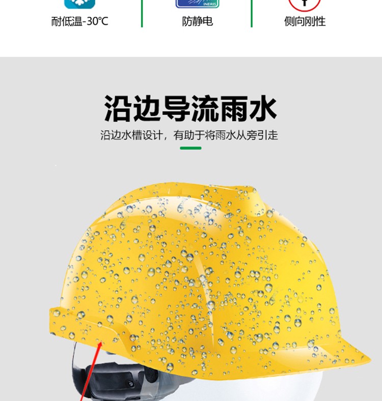 梅思安V-Gard 930內(nèi)置眼罩防靜電ABS安全帽圖片7