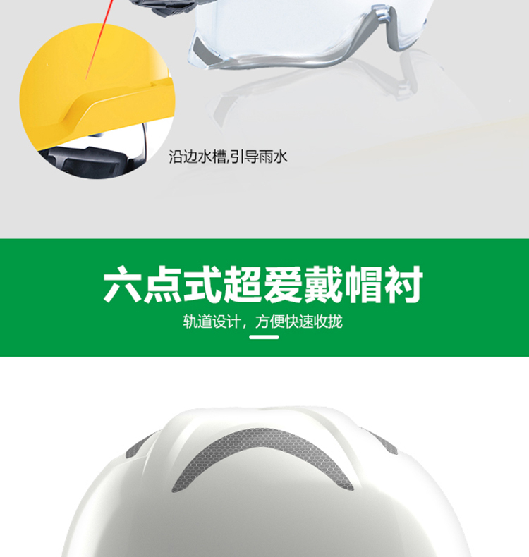 梅思安V-Gard 930內(nèi)置眼罩防靜電ABS安全帽圖片8