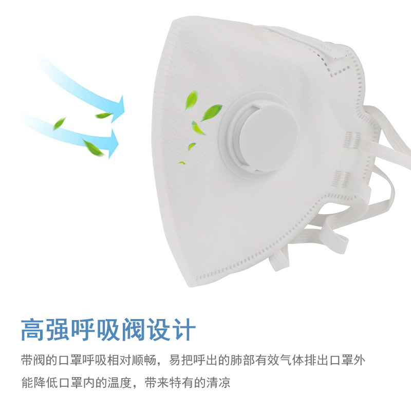 方天FT-045折疊帶呼吸閥FFP3防塵口罩圖片3