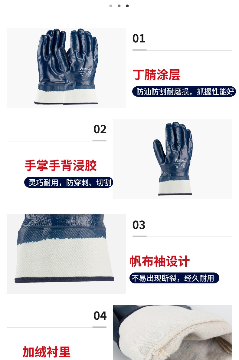 PIP 56-AS323防滑防油加絨加厚丁腈手套圖片8