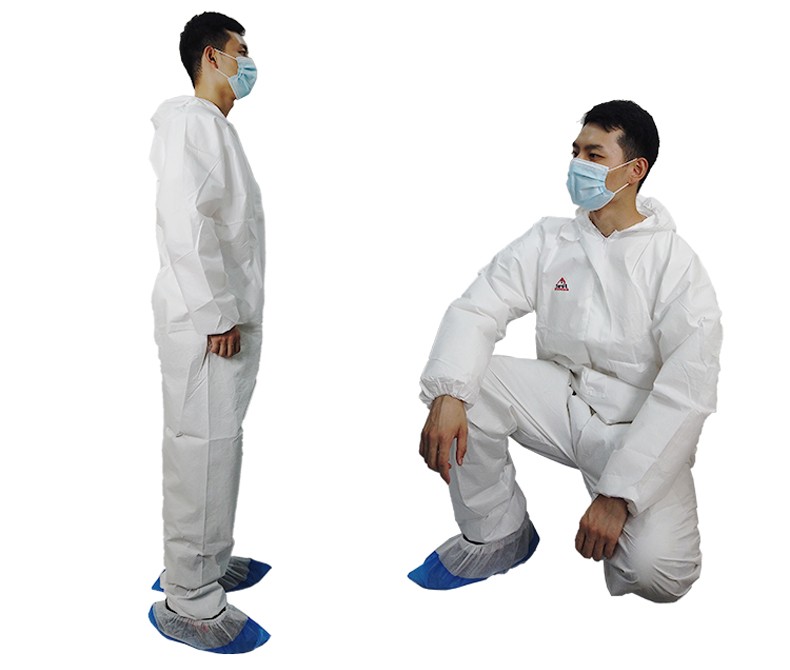PIP I602白色帶帽連體一次性防護(hù)服圖片6