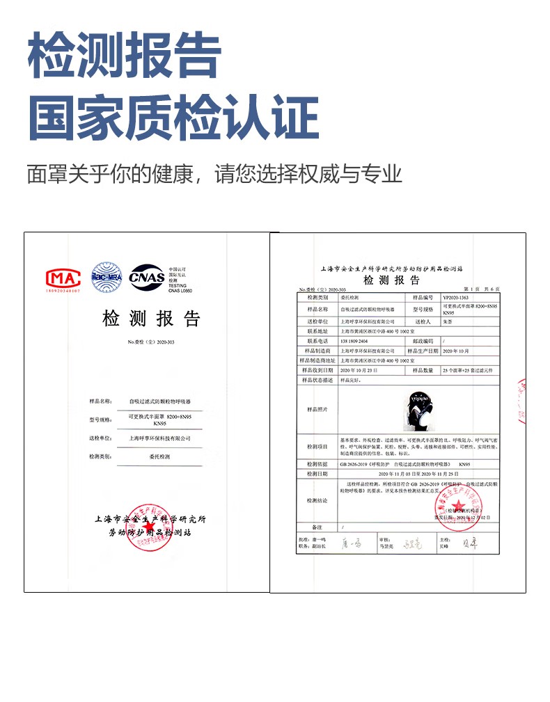 呼享8200雙濾盒橡膠半面罩防毒面具7