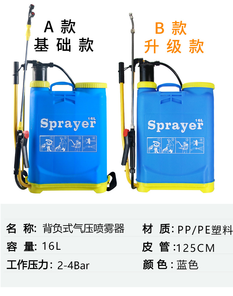 背負(fù)式手動噴霧器16L打農(nóng)藥消毒霧化噴霧器6