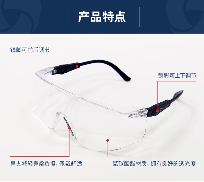 麥迪康2999防飛濺防護(hù)眼鏡圖片3