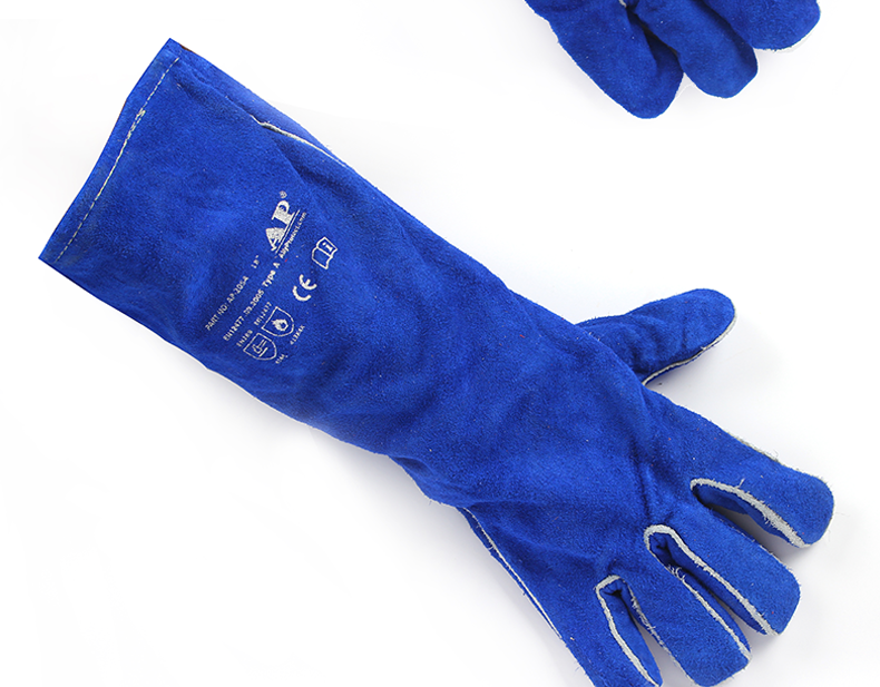 友盟AP-2054彩藍色加長電焊手套圖片10