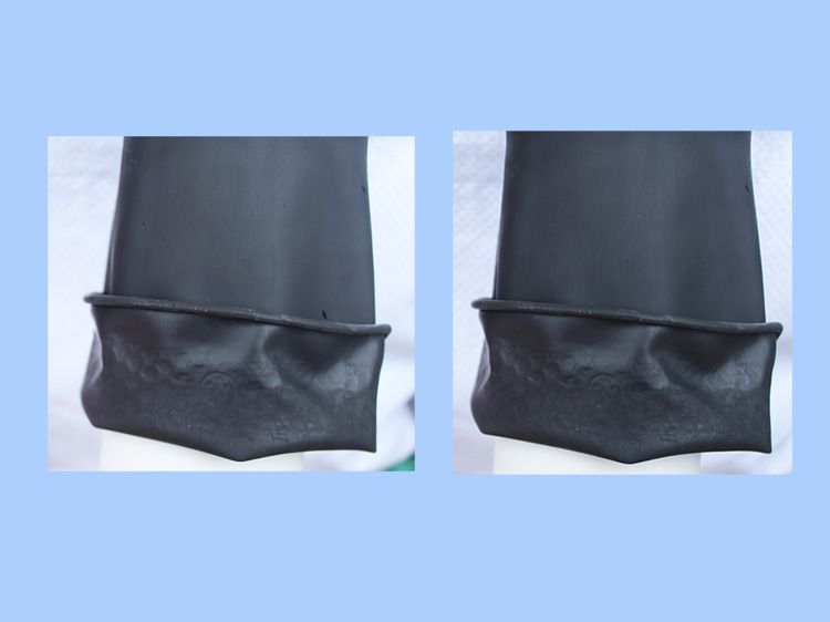 廣州雙一黑色工業(yè)橡膠乳膠手套防化耐油耐酸堿手套圖片4