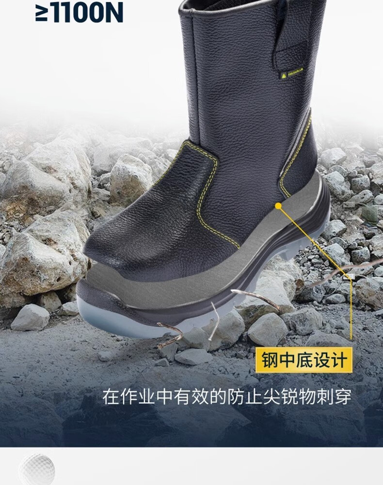 代爾塔301116 ONTARIO3 S1P防靜電PU底勞保安全靴12