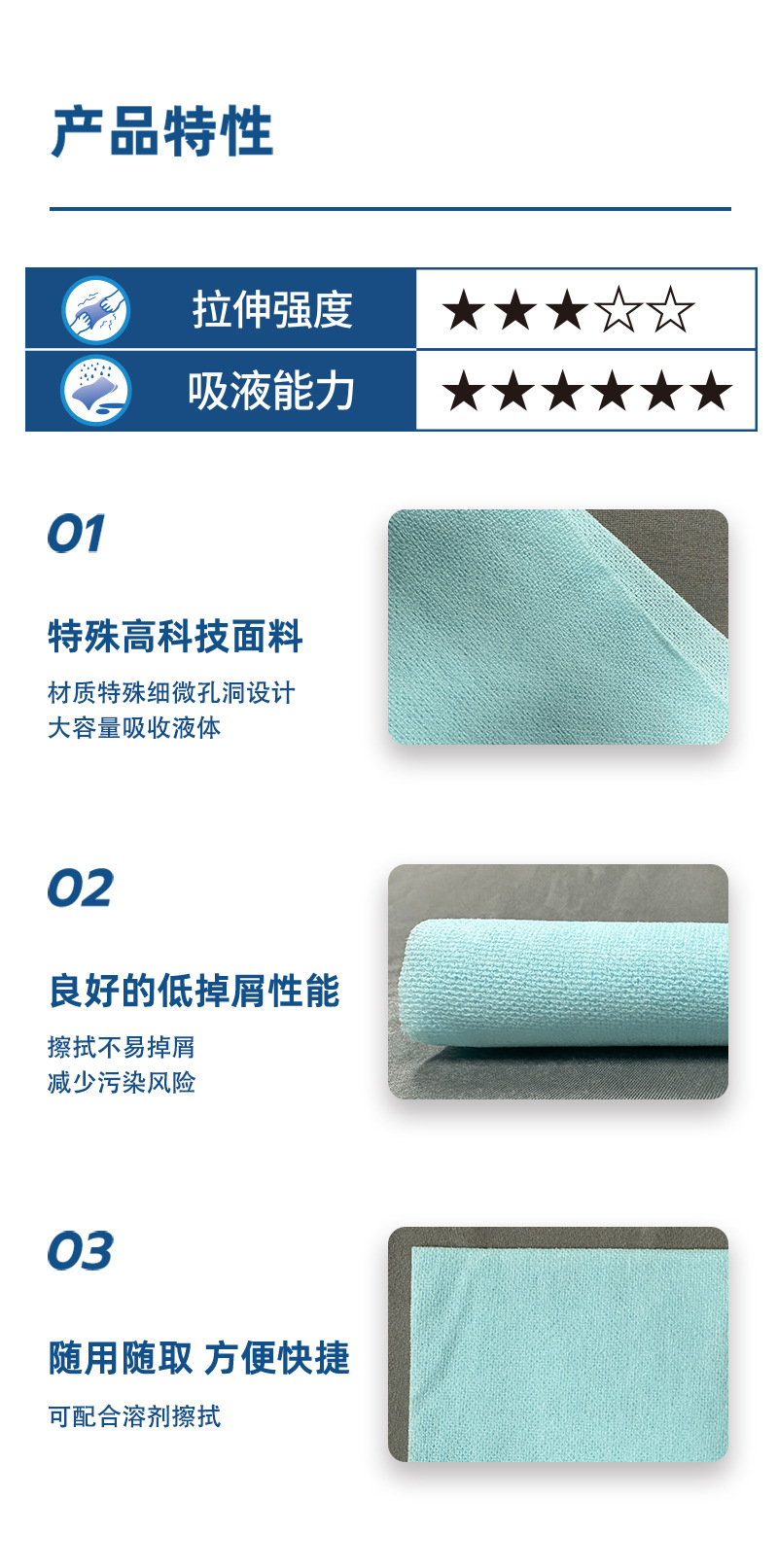 杜邦Sontara勝特龍HD-1無塵擦拭紙多用途工業(yè)擦拭布6