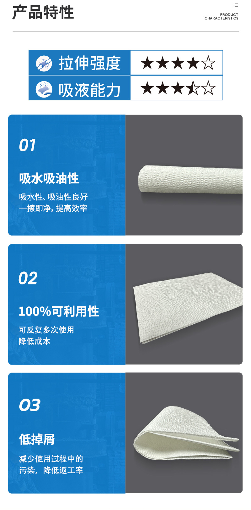 捷易明FA140無(wú)塵擦拭紙Dupont杜邦多用途工業(yè)擦拭布4