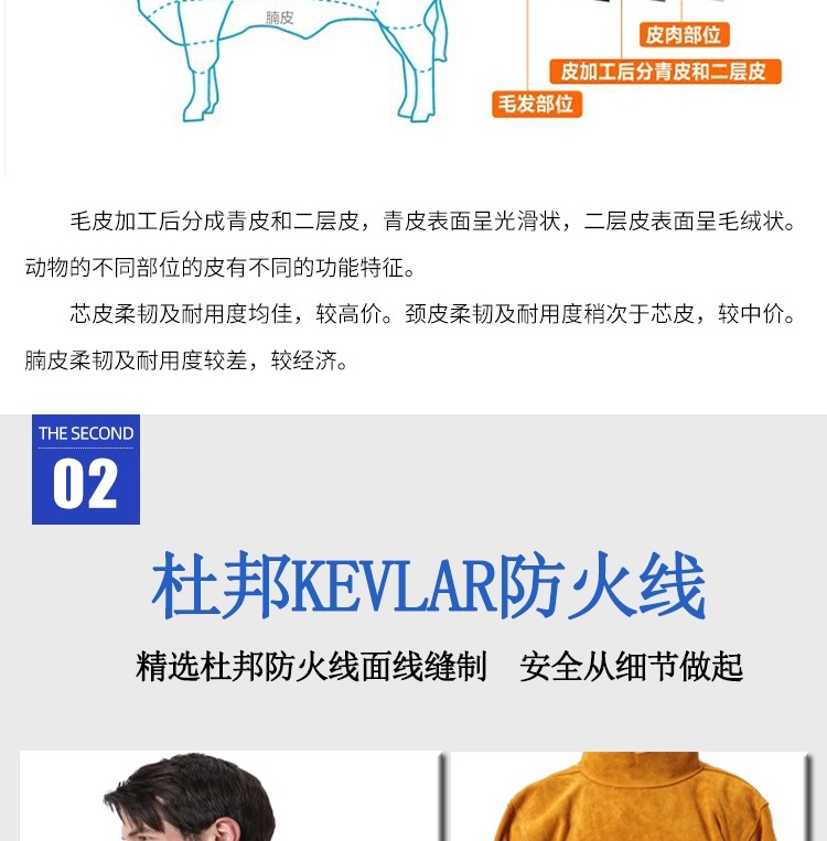 友盟AP-8000金黃色皮護胸帶領(lǐng)長袖圍裙圖片8