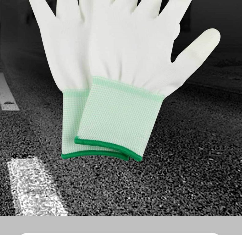 漢盾HD-GP5014 PU涂指滌綸勞保手套2