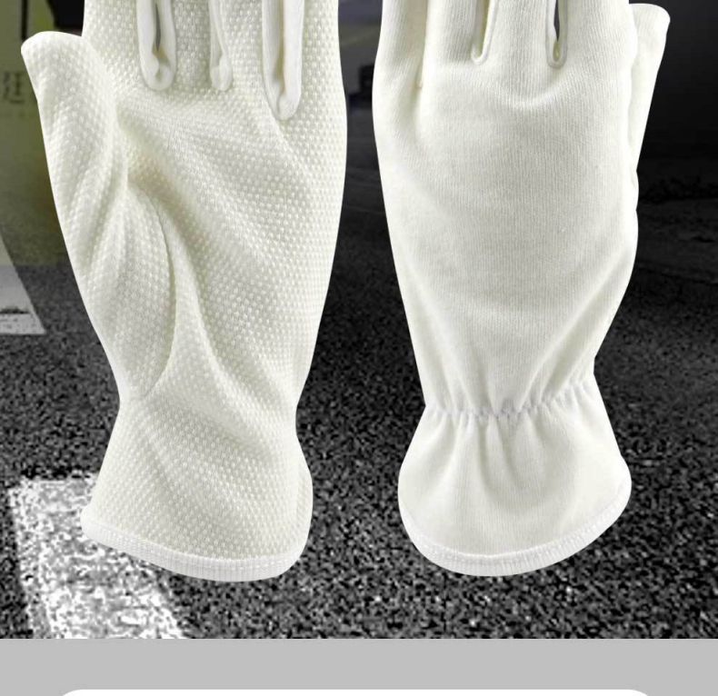 漢盾HD-GP5509點(diǎn)塑防滑禮儀勞保手套2