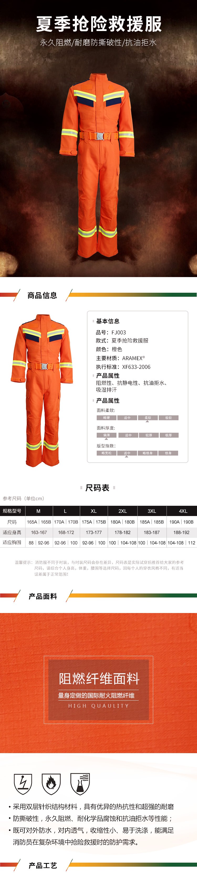 優(yōu)普泰FJ003 20式夏季搶險救援服01