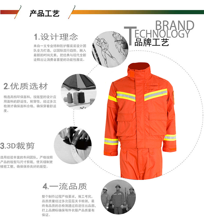 優(yōu)普泰夾克分體式消防員冬季搶險救援防護服02
