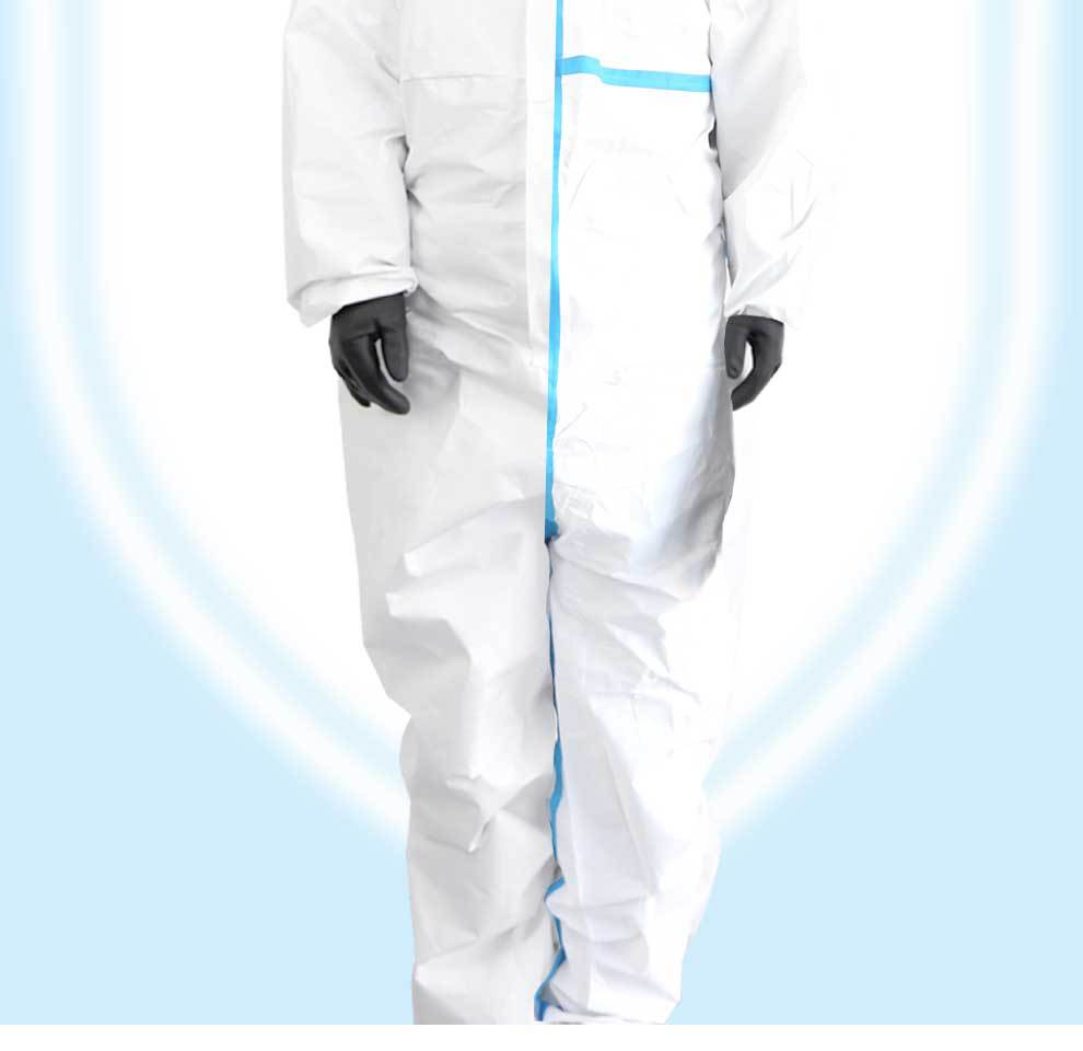 漢盾HD-BP616帶帽連體式限次使用工業(yè)防護(hù)服2