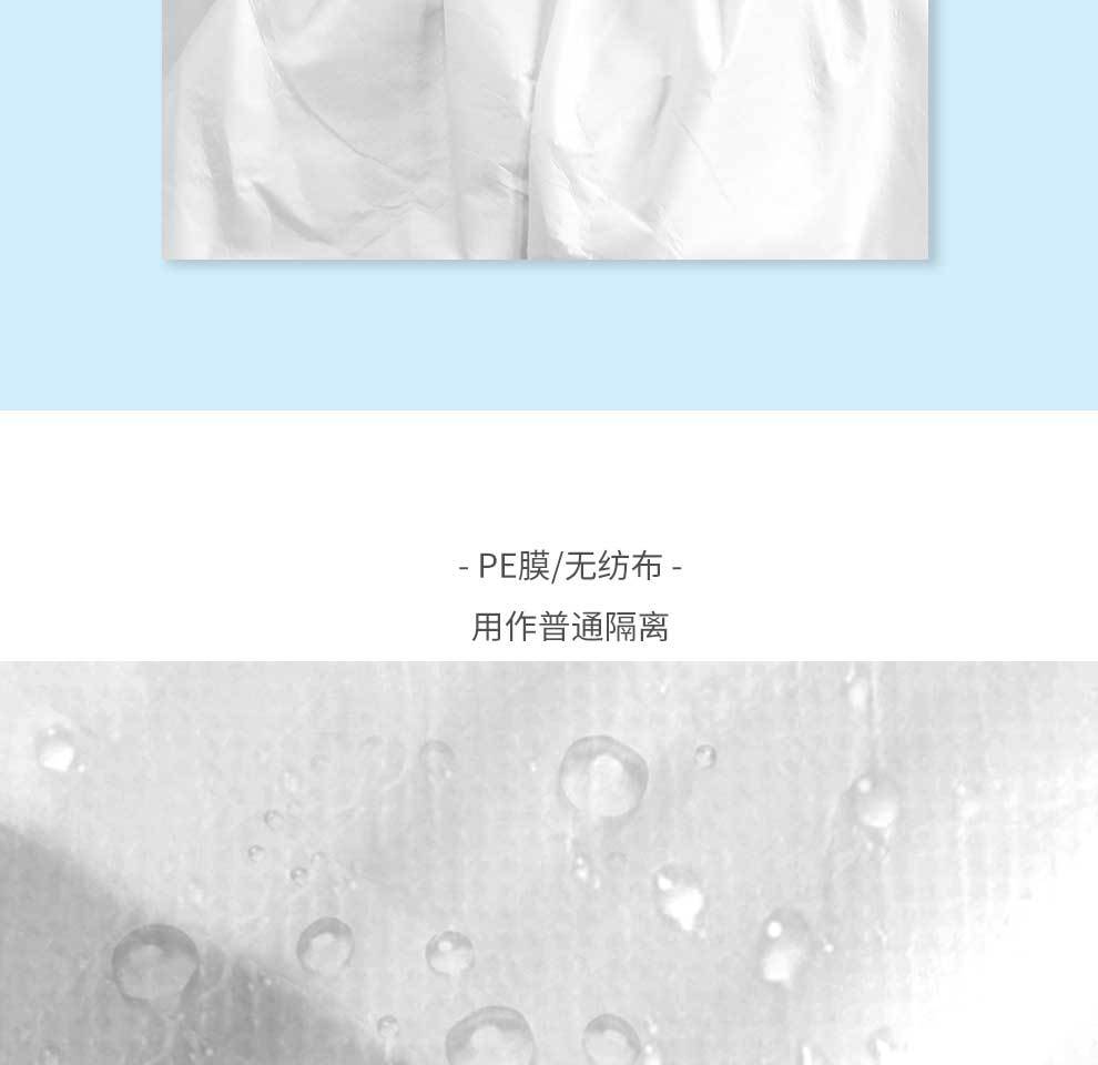 漢盾HD-BP616帶帽連體式限次使用工業(yè)防護(hù)服7