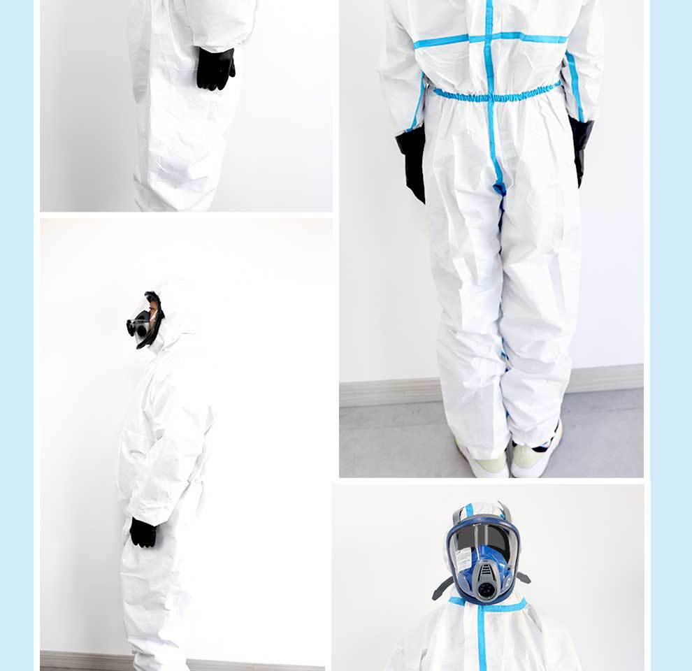 漢盾HD-BP616帶帽連體式限次使用工業(yè)防護(hù)服13