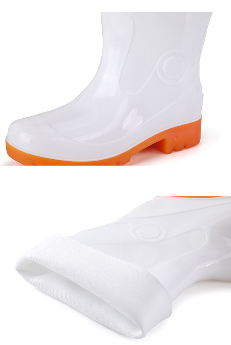 定和DH7103白色食品衛(wèi)生靴PVC耐油防滑高筒勞保靴11