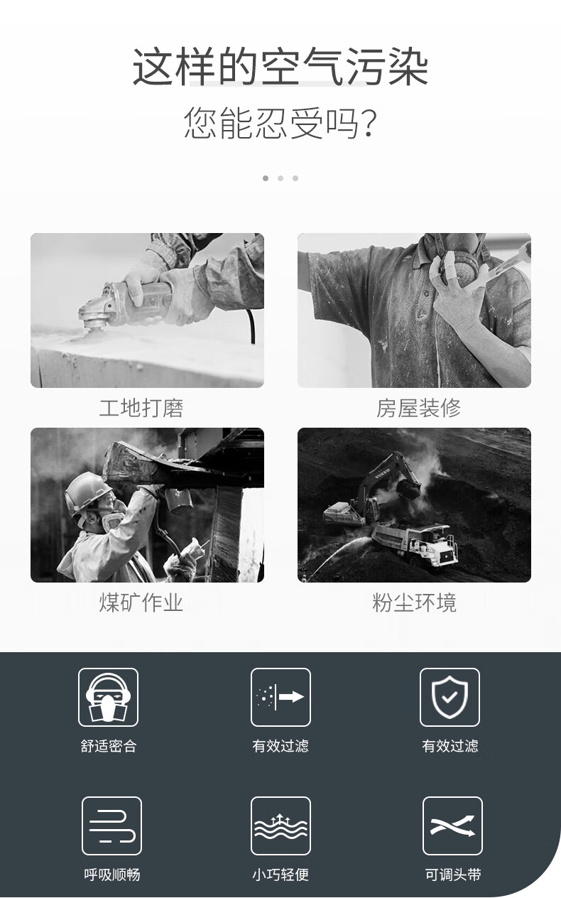 3M650PQL防毒面具硅膠半面具套裝2