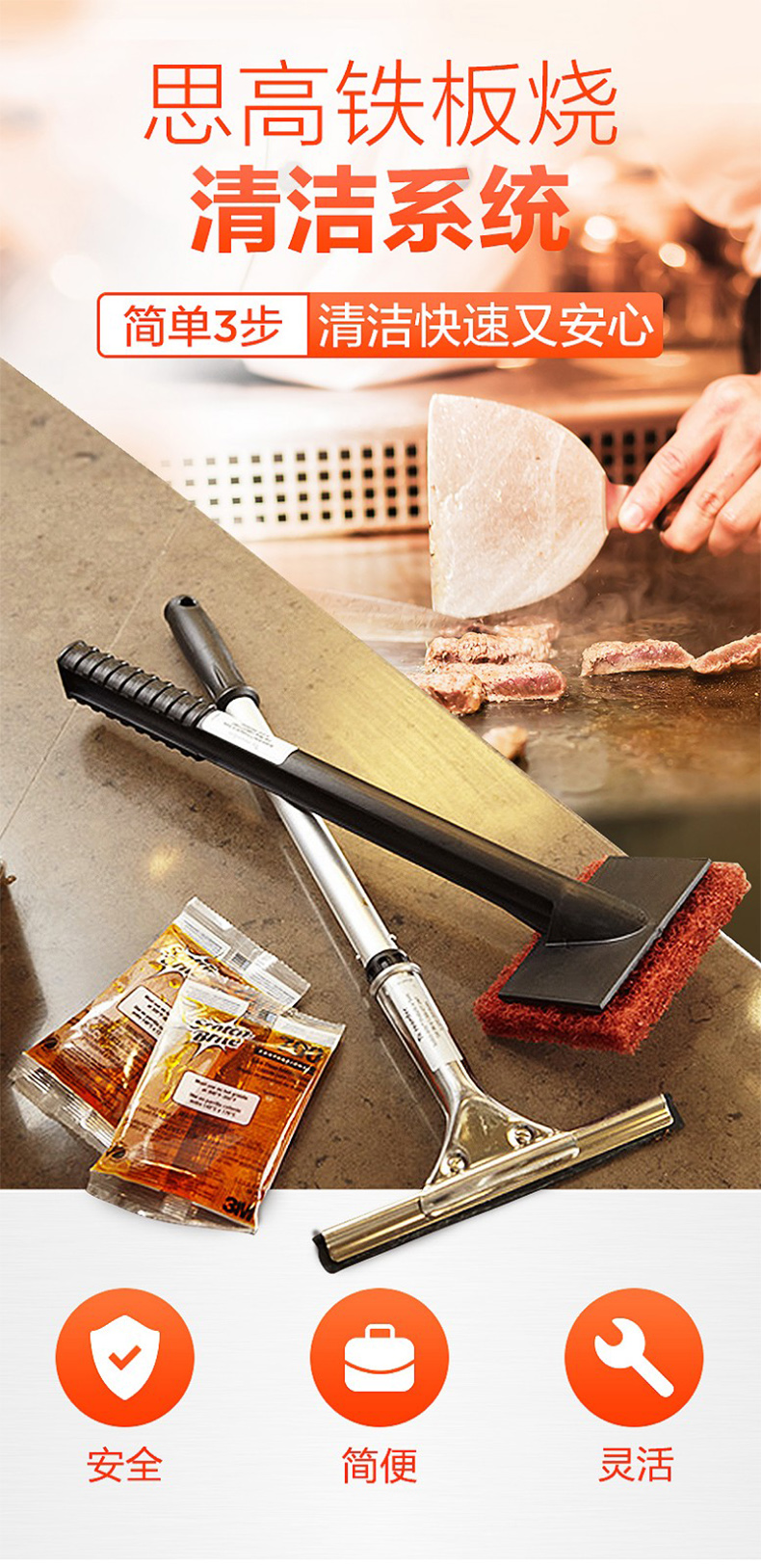 3M Scotch-Brite 746鐵板燒快速清潔百潔布2