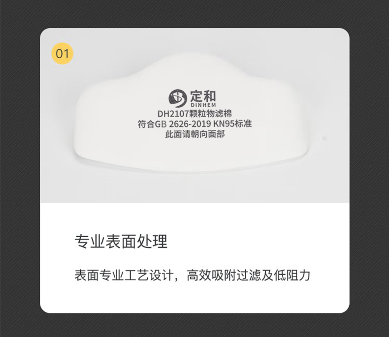 定和DH2107顆粒物濾棉KN95過(guò)濾棉4