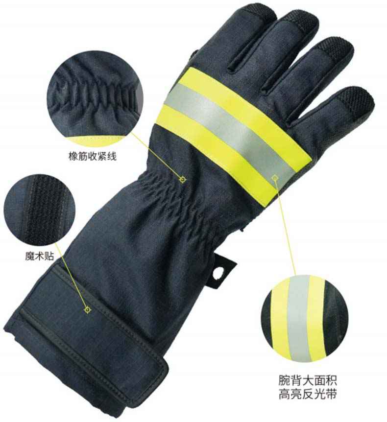 2RABOND MH002芳綸浸硅膠絨面皮阻燃隔熱森林滅火手套1.jpg