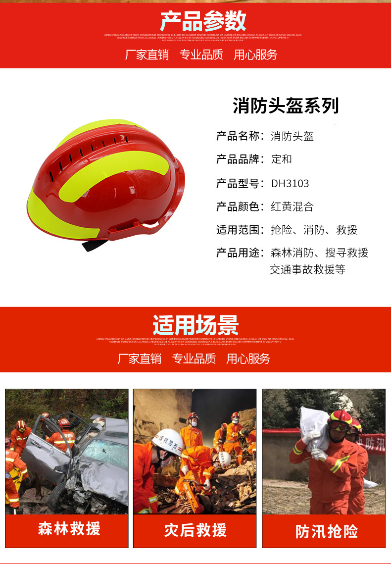 定和DH3103阻燃消防頭盔3C認(rèn)證4