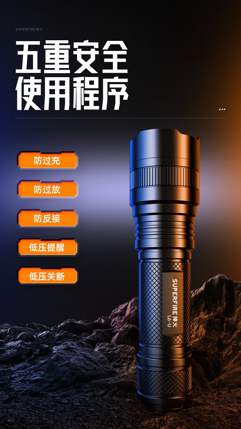 神火L6-U大功率燈芯手電筒9.jpg